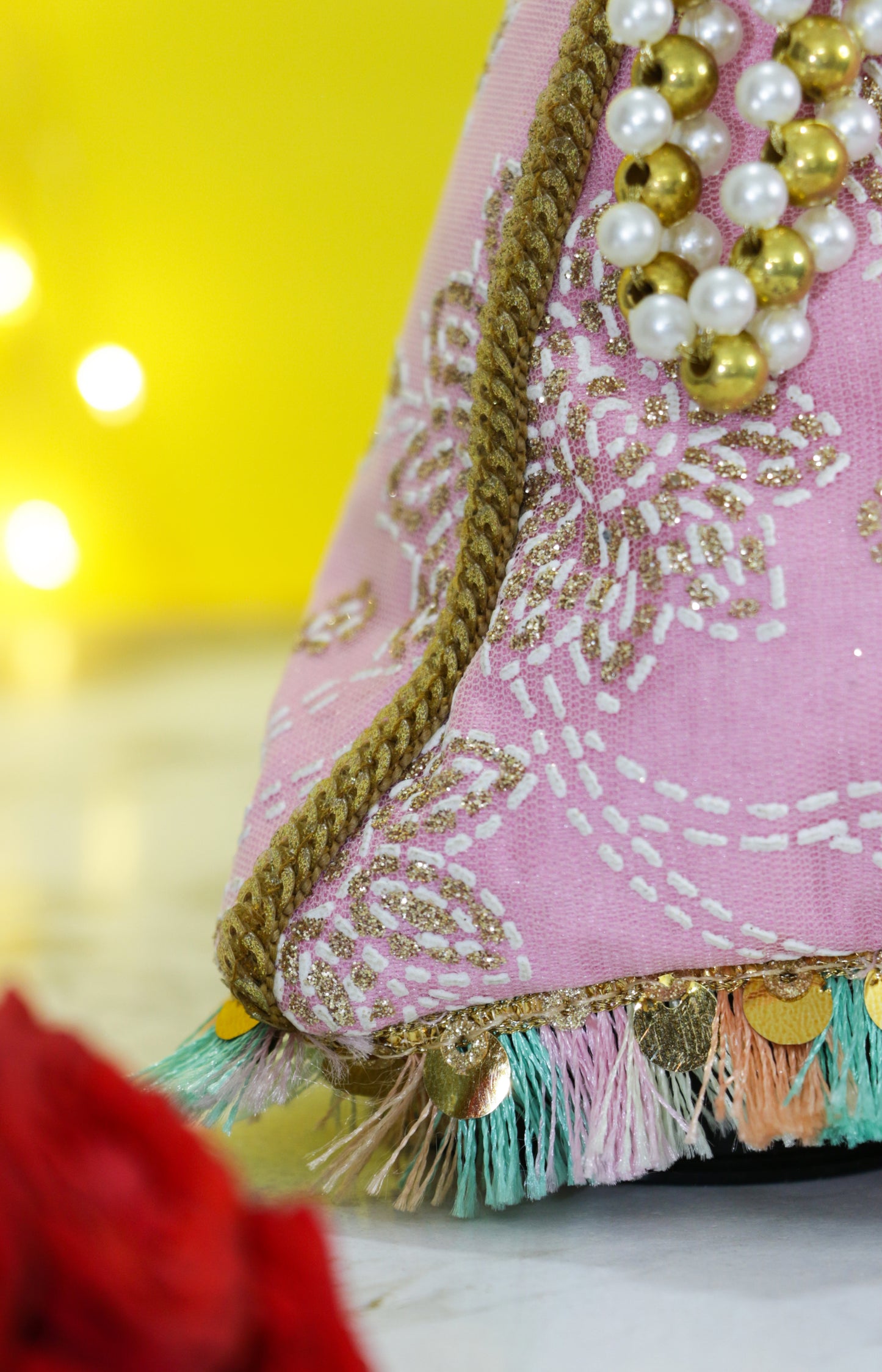 Pink Tetrahedron Potli Bag