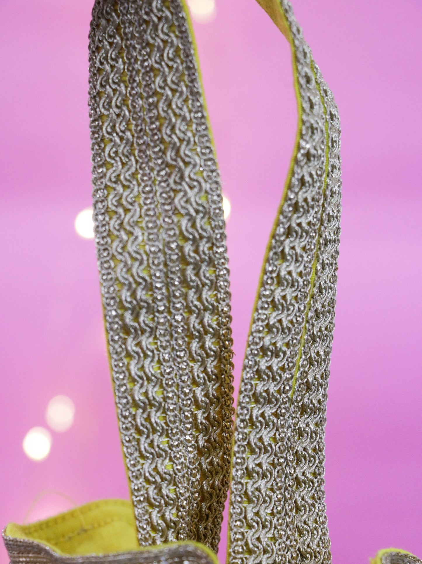 Yellow Gota Patti Potli Bag
