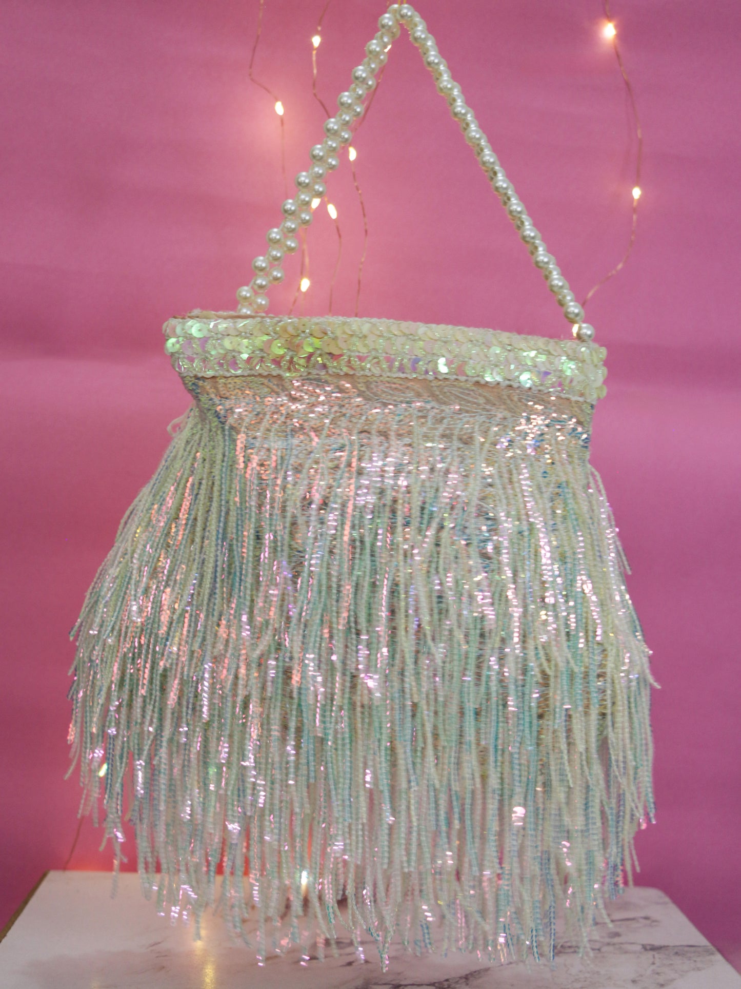 Tassel Sequin Potli Bag