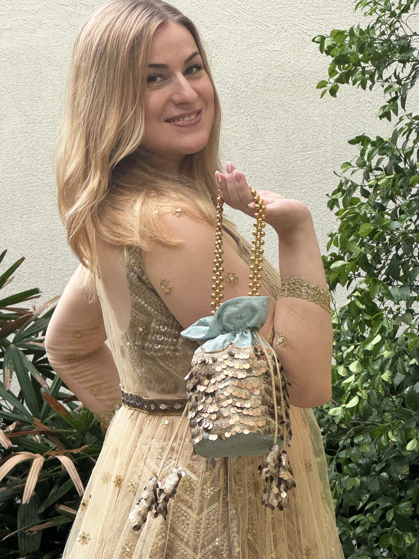 Golden Gala Potli Bag