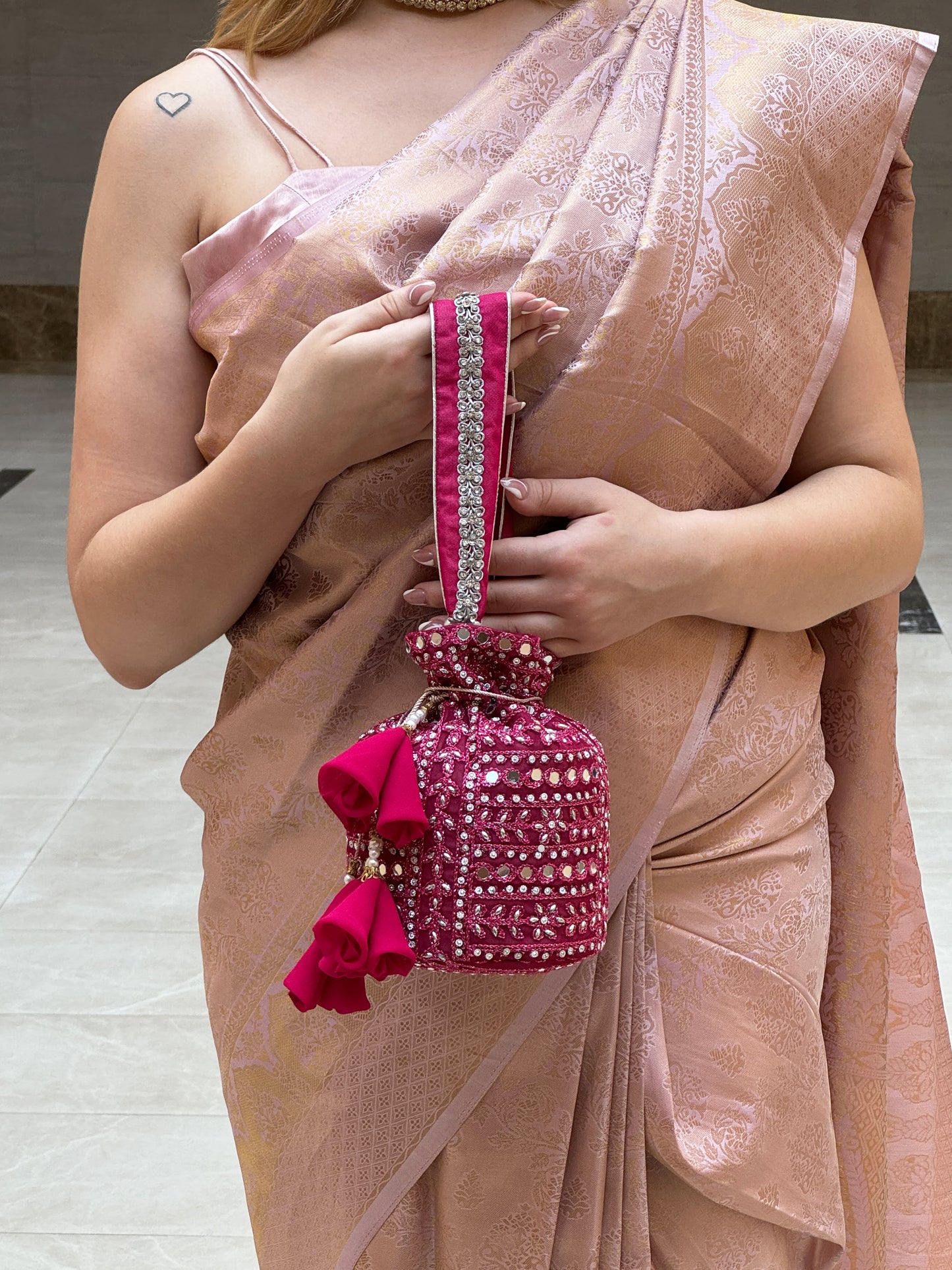 Carnation Chic Potli Bag