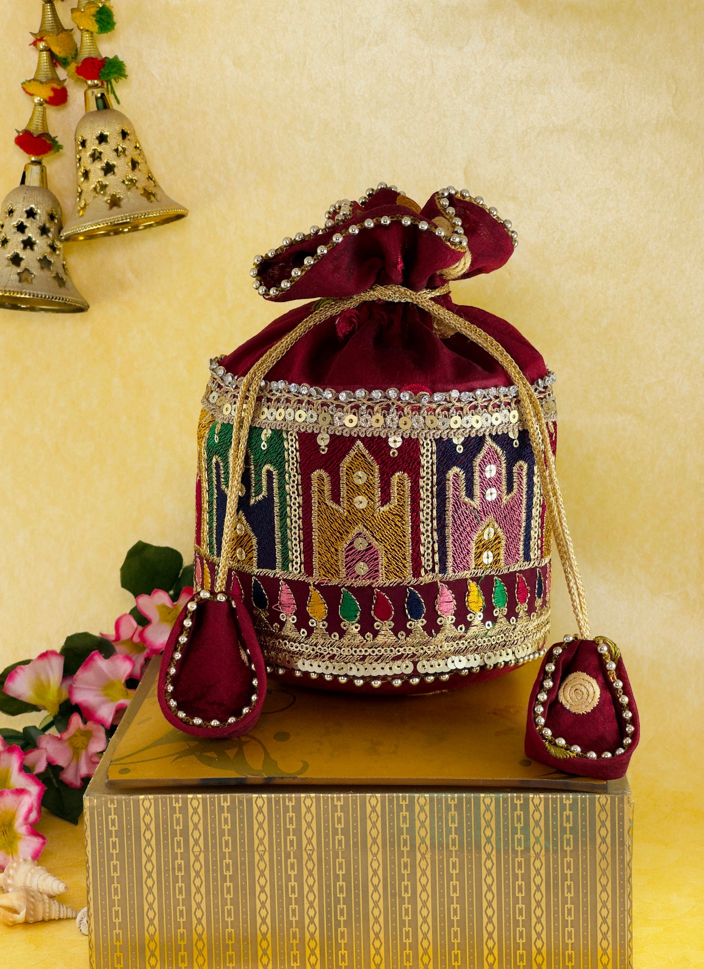 Maroon Palace Potli Bag