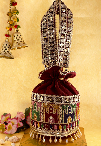 Mystical Mehroom Potli Bag
