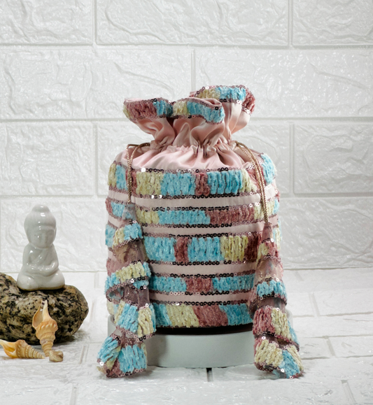 Pink Blossom Potli Bag