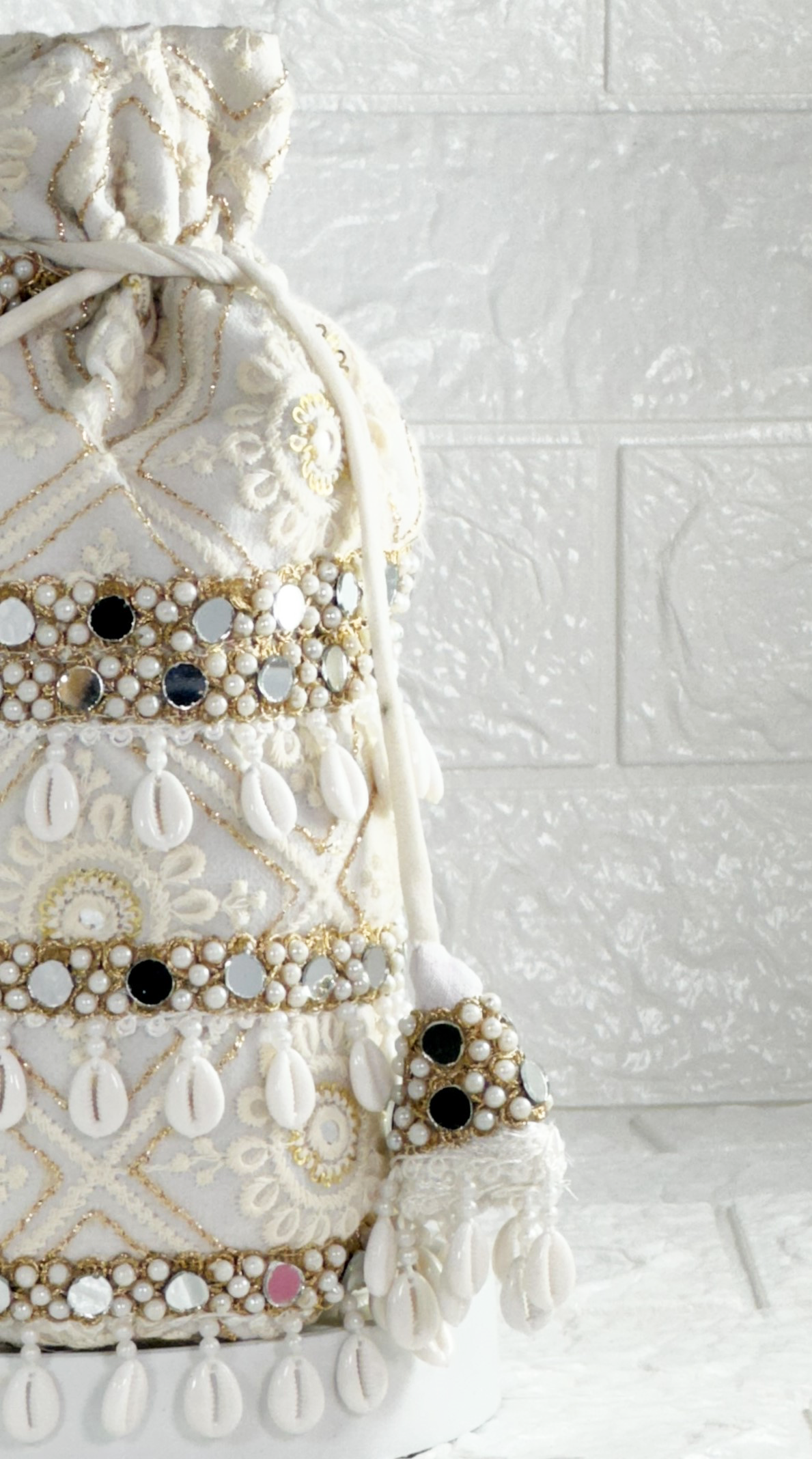 Pearl Jhilmil Potli Bag