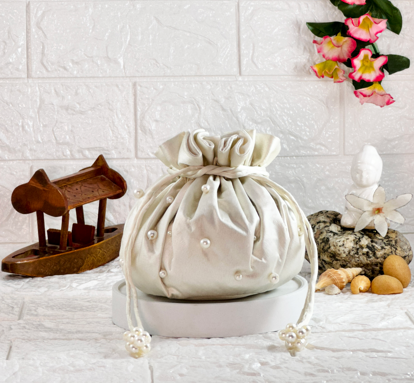 Pearl Serenity Potli Bag