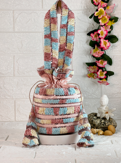 Pink Blossom Potli Bag