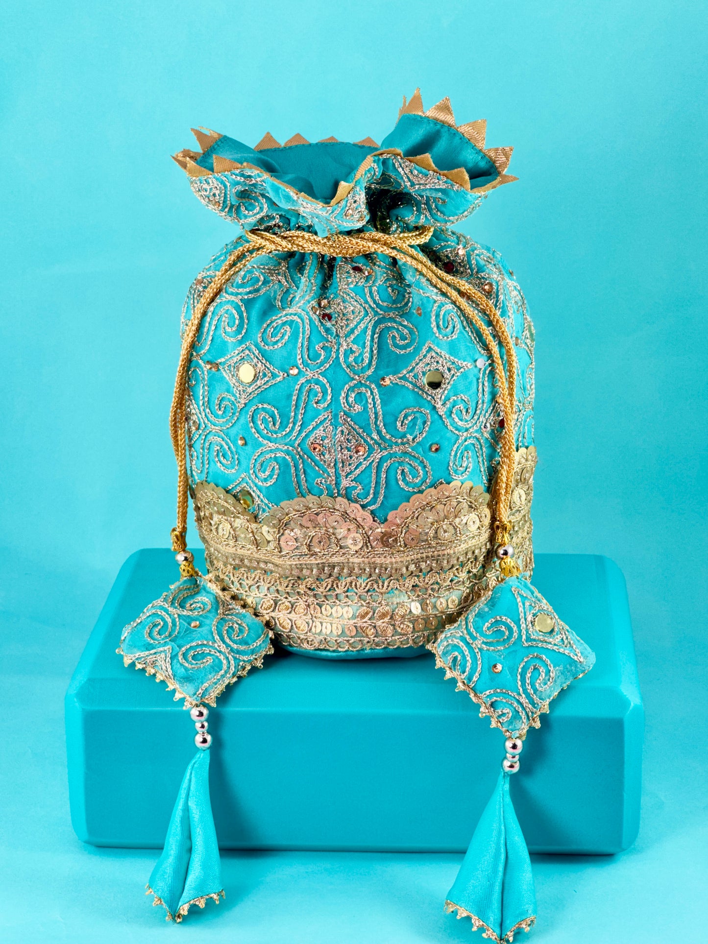 Majestic Azure Potli Bag