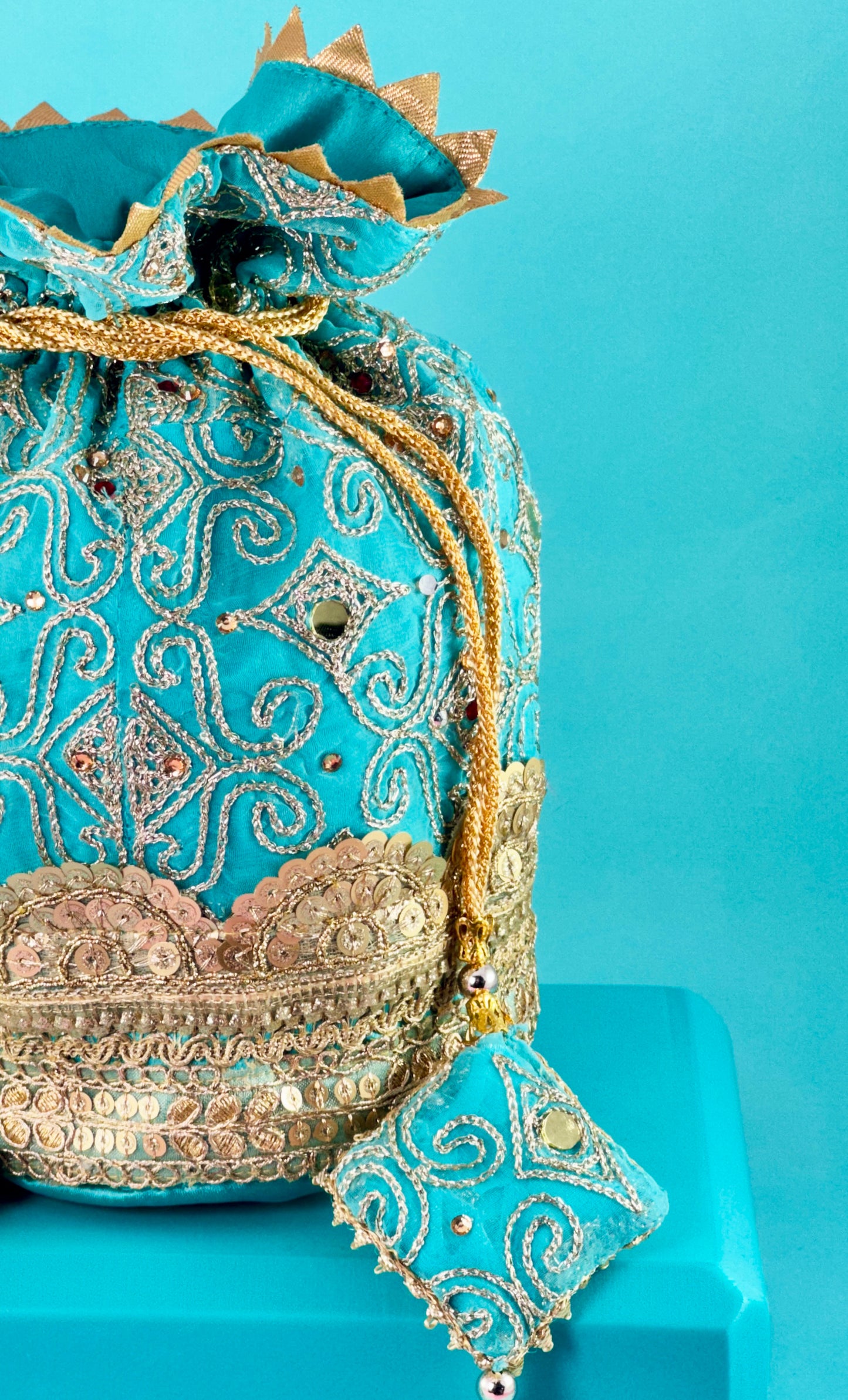 Majestic Azure Potli Bag