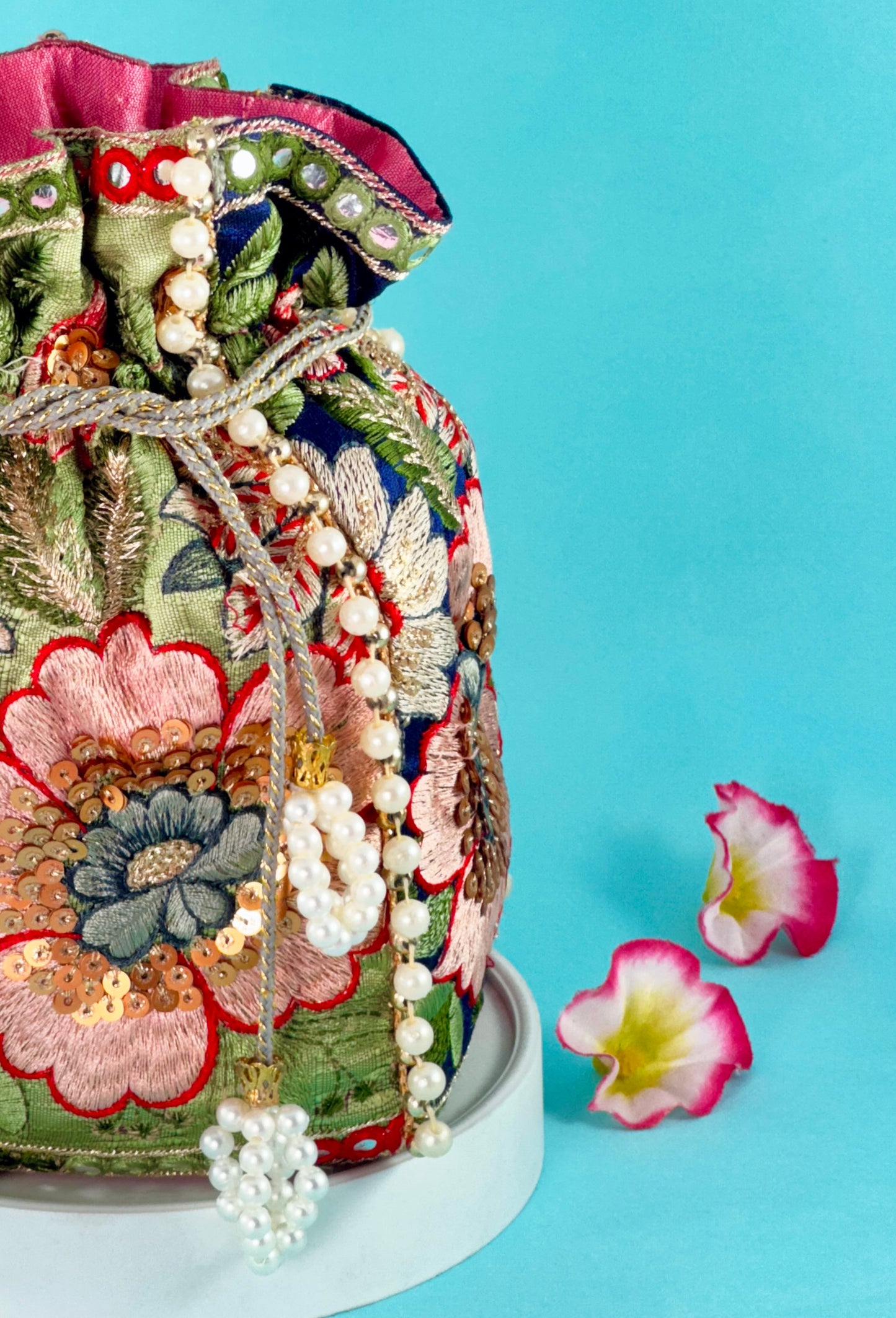 Floral Fantasy Potli Bag