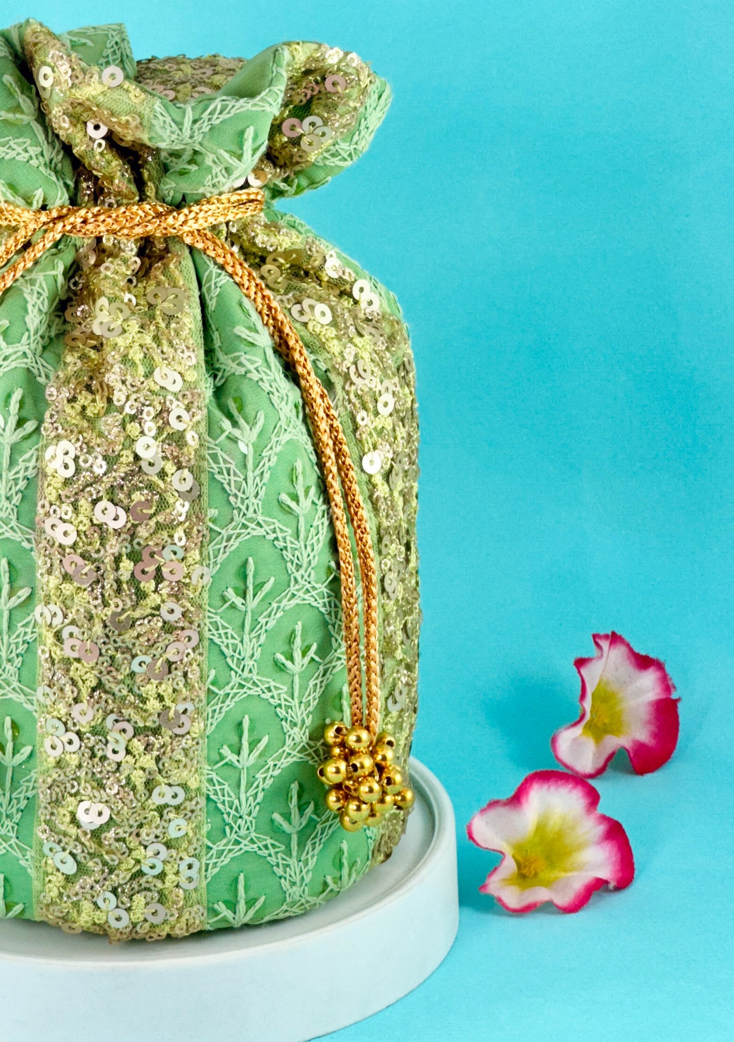 Opulent Olive Potli Bag