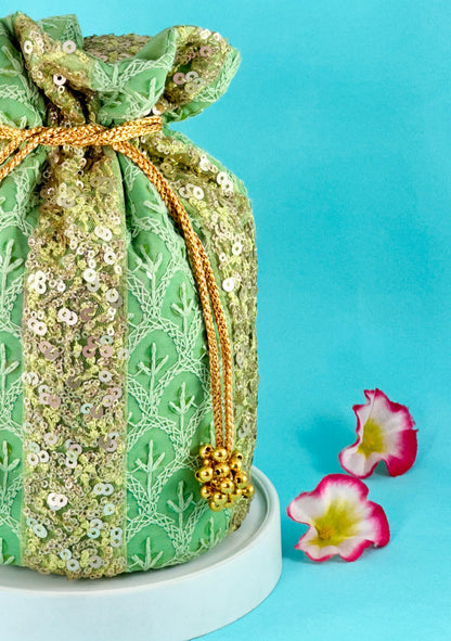 Opulent Olive Potli Bag