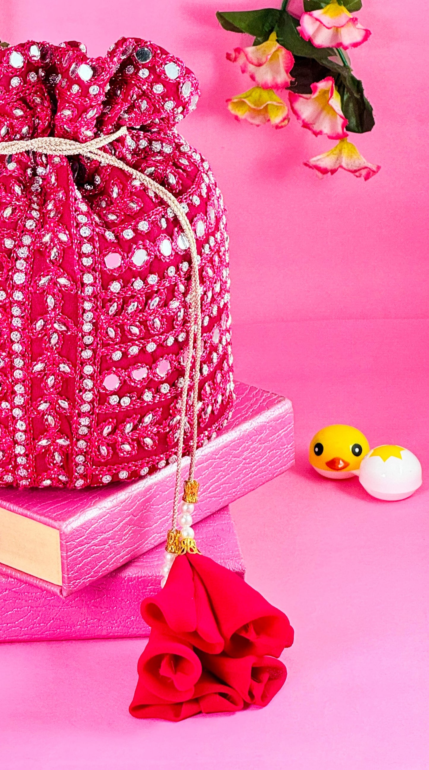 Carnation Chic Potli Bag