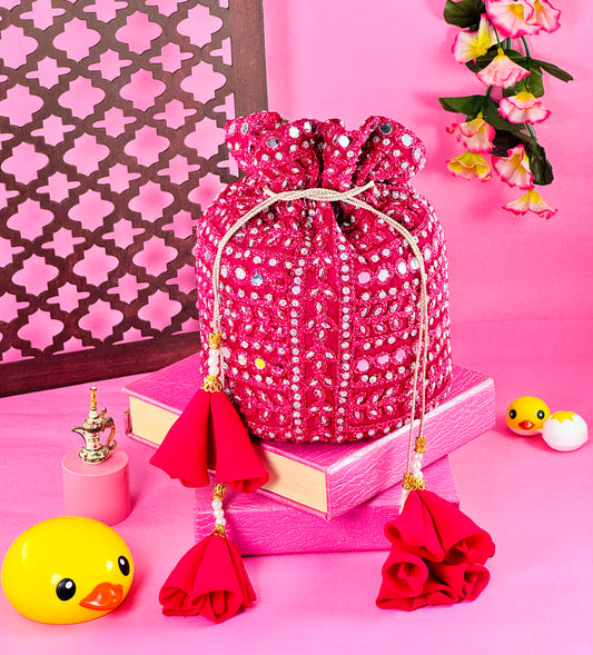 Carnation Chic Potli Bag