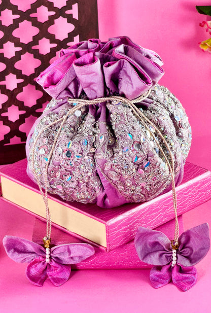 Lilac Rose Potli Bag