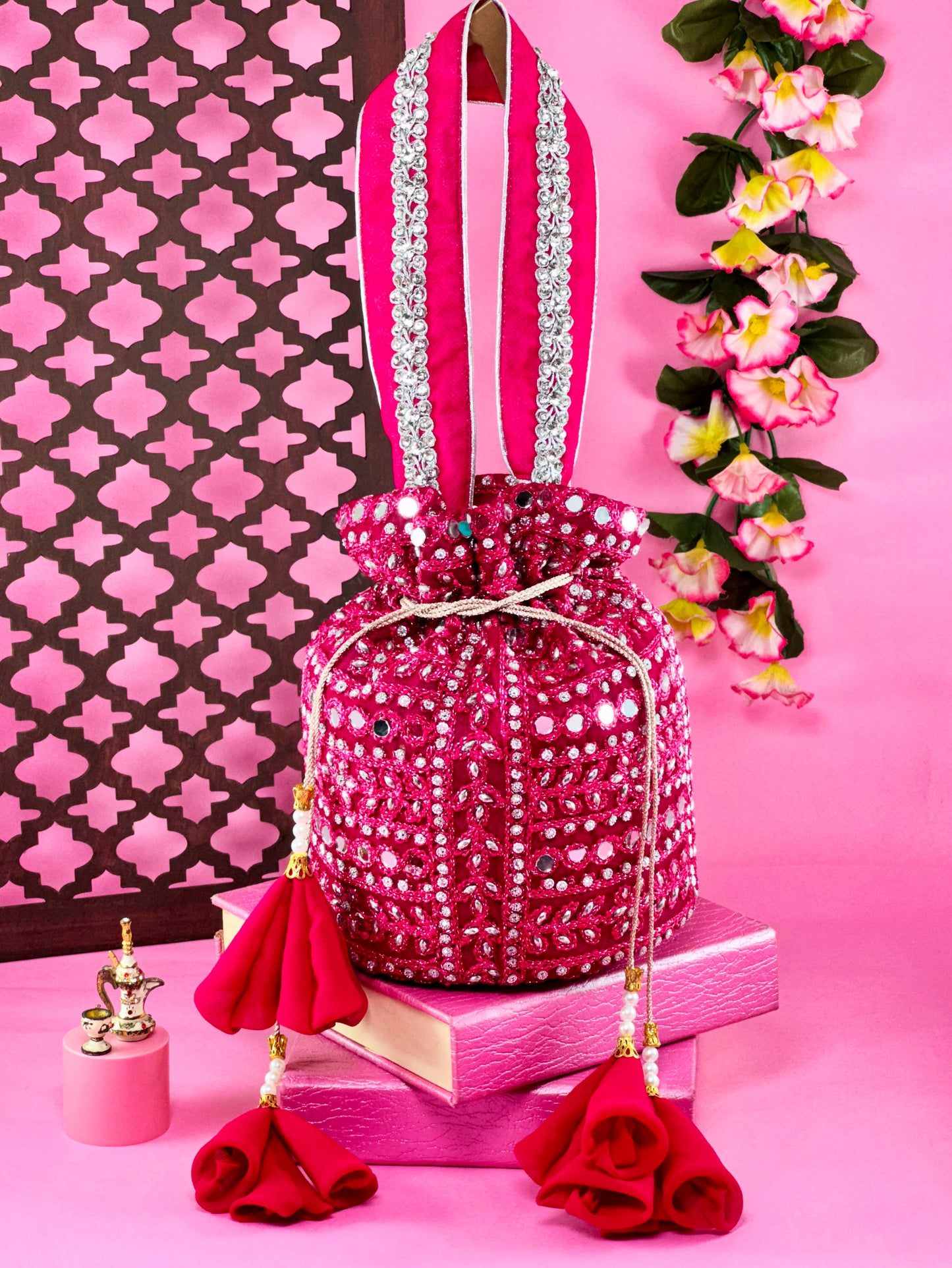 Carnation Chic Potli Bag