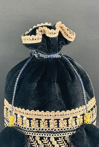 Gilded Shadow Potli Bag