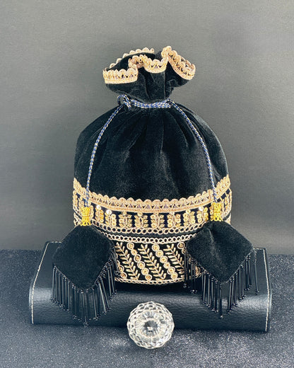 Gilded Shadow Potli Bag