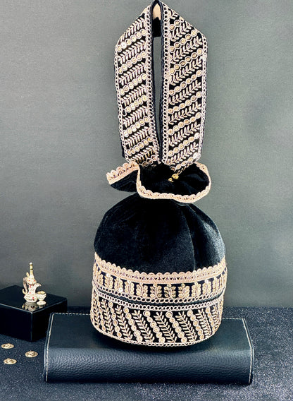 Gilded Shadow Potli Bag