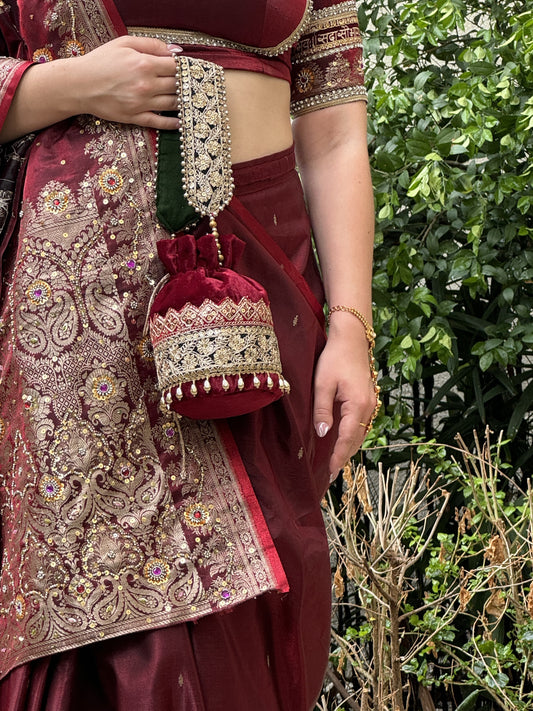 Carnelian Charm Potli Bag