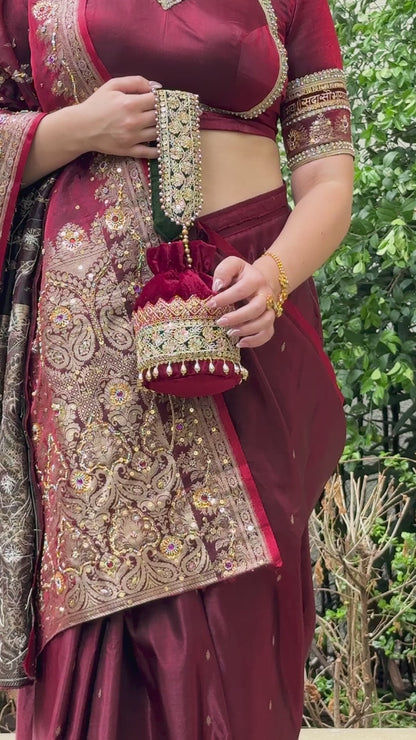 Carnelian Charm Potli Bag